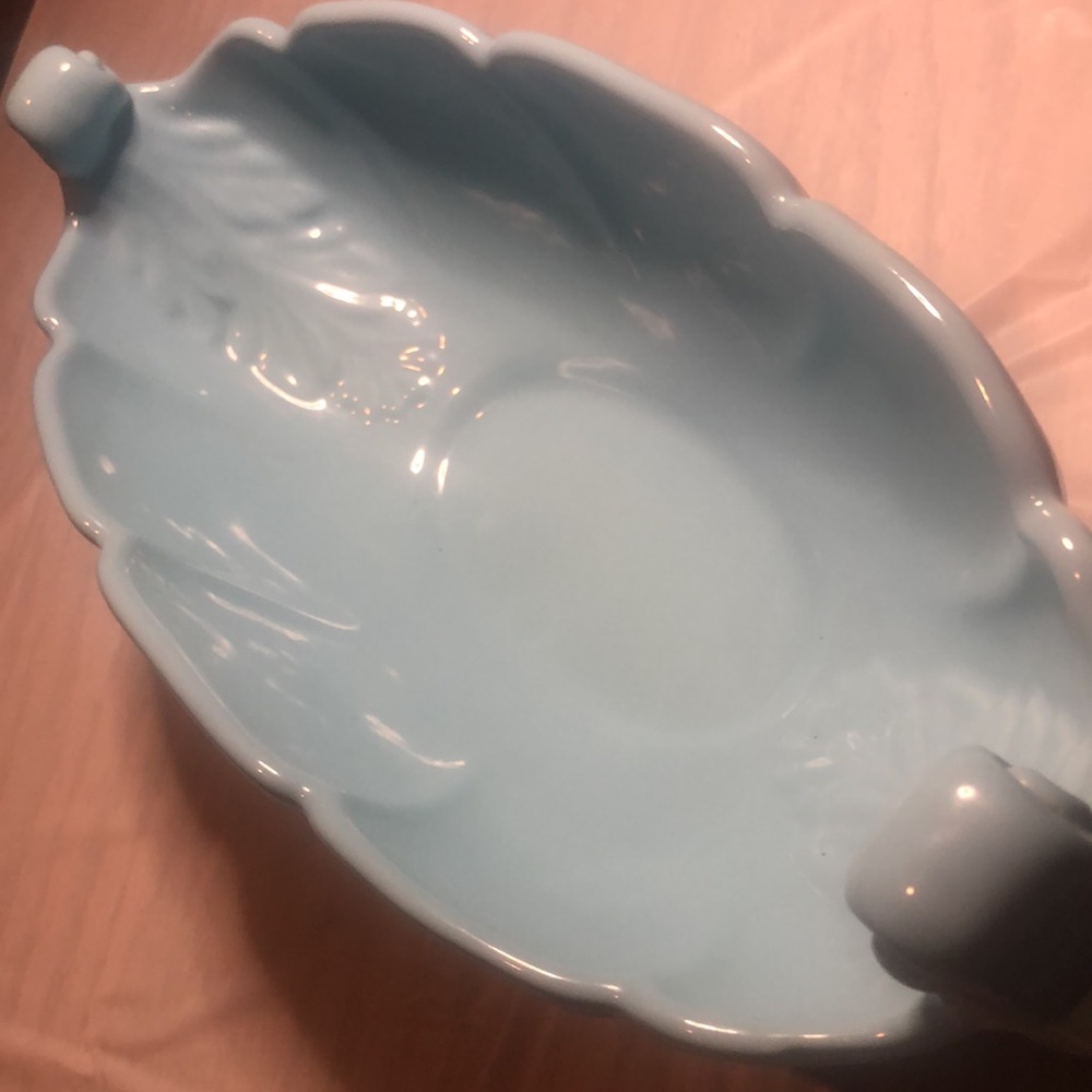 VTG rare Abington USA pottery planter are decoration Light Blue bowl